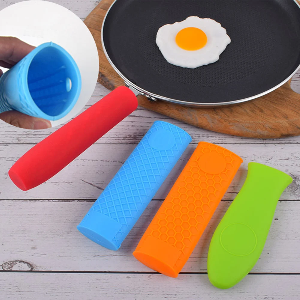 

1Pcs Silicone Hot Handle Holder Potholder For Cast Iron Skillets Pans Grip Sleeve Cover Pots Pans Handle Parts 2022 New
