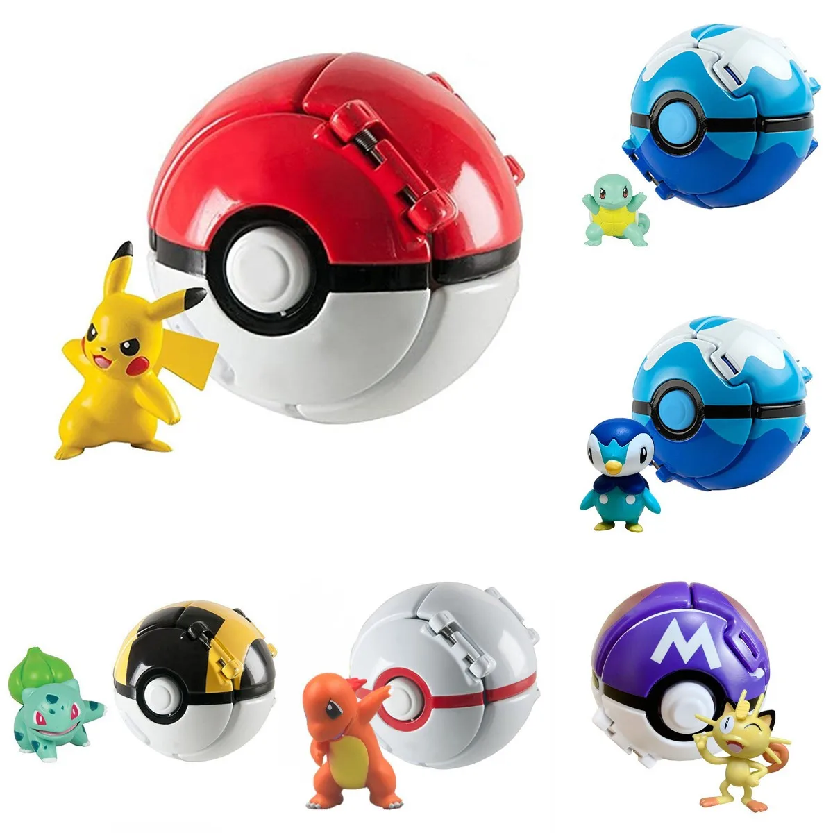 

Anime Pokeball Toys Monster Explosion Pokeball Super Master Model Figure Toys