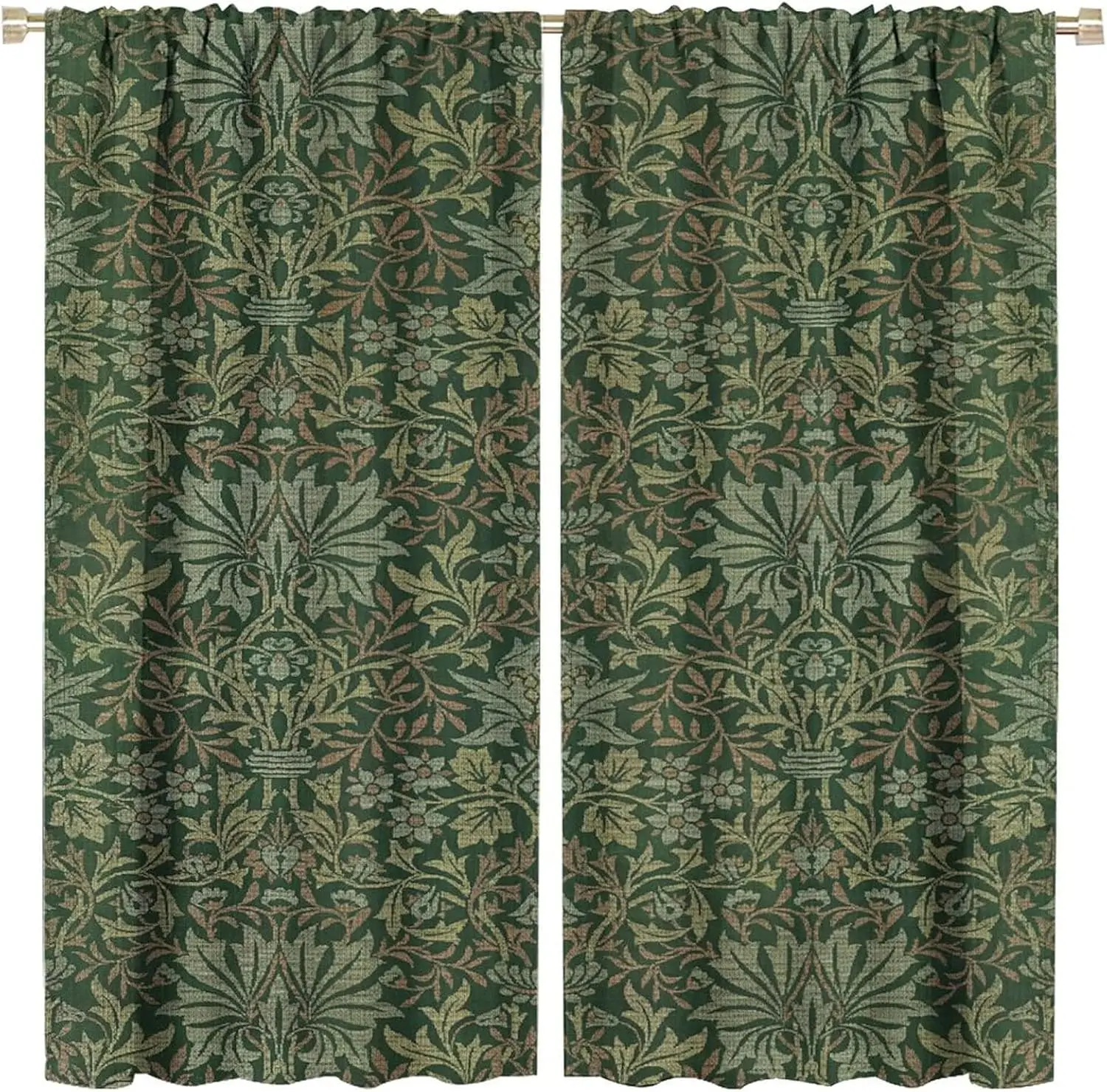 Боге́мские шторы William Morris Original Design Green Garden из полиэстера книга для записей 130 210 32л flora design inspired by william morris белые и розовые ы скрепка