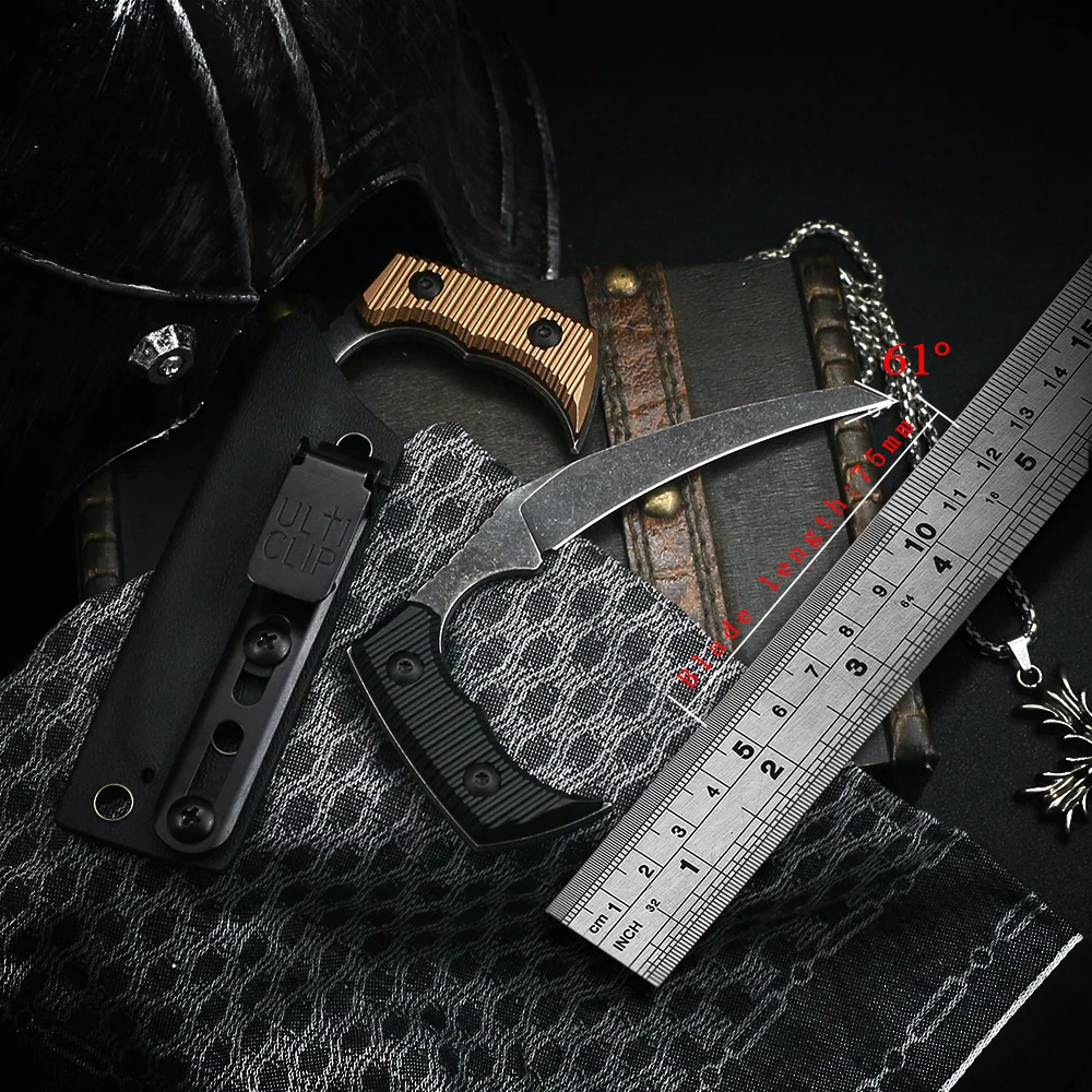 

SF New 4 Colors HN-9 Tea Knife CNC Crowbar 440c Vicissitudes Stone Washing Blade Outdoor Portable Camping Edc Tool
