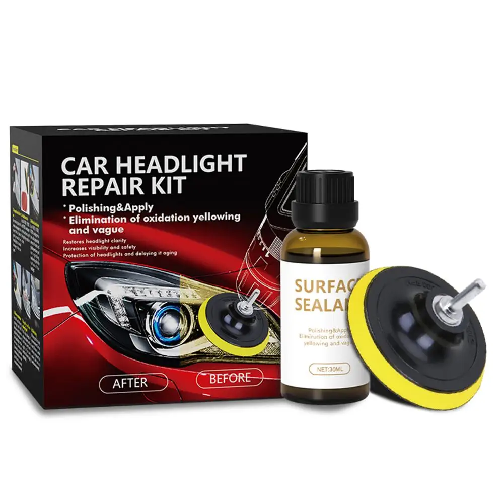 

Car Headlight Repair Kit Lampshade Scratches Yellowing Polishing Tool Headlamp Care Refurbishment Brightener Fluid Car Accessory