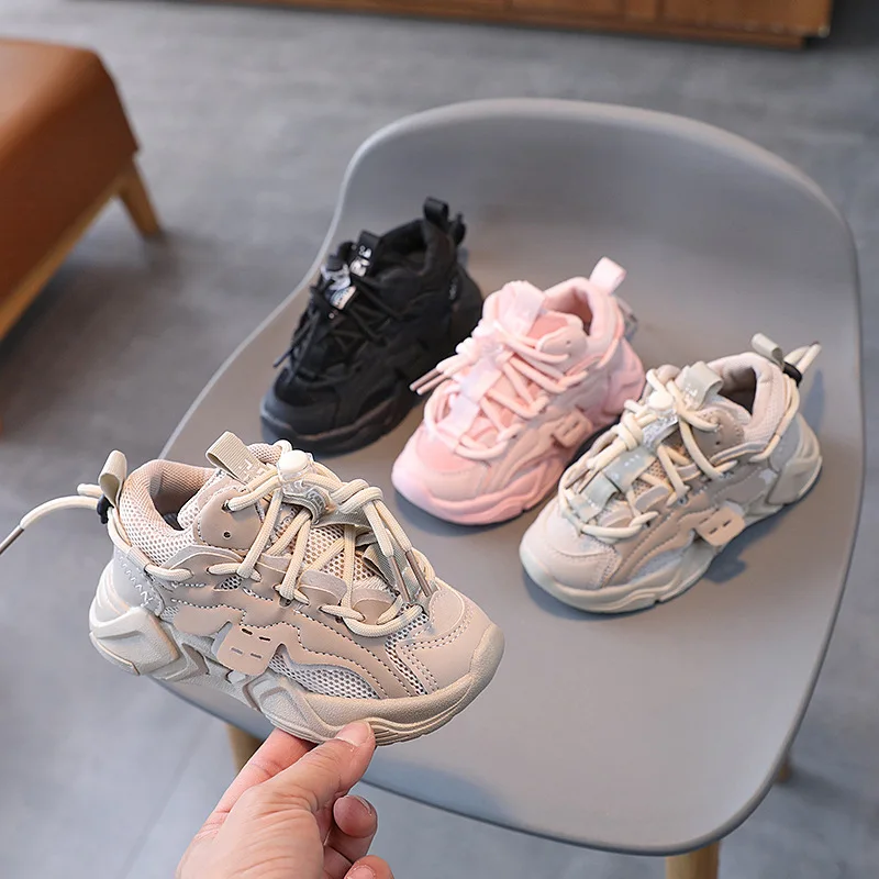 

Girls Sneakers For Boys Kids Breathable Mesh Sports Shoes Female Baby Casual Shoes Children Rubber Soft-soled Trainers