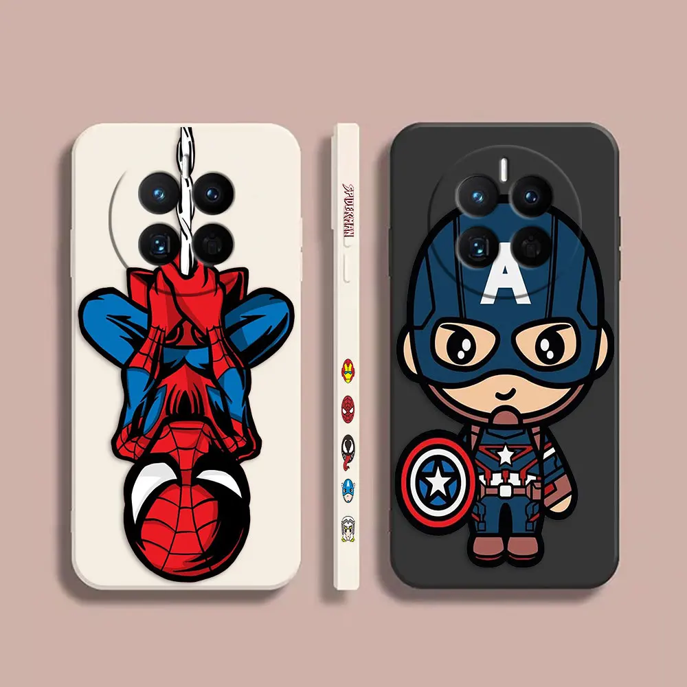 

Case For Huawei MATE 10 20 20X 30 40 50 P20 P30 P40 P50 P60 PRO PLUS Case Cover Funda Cqoue Shell Capa Spiderman Captain America