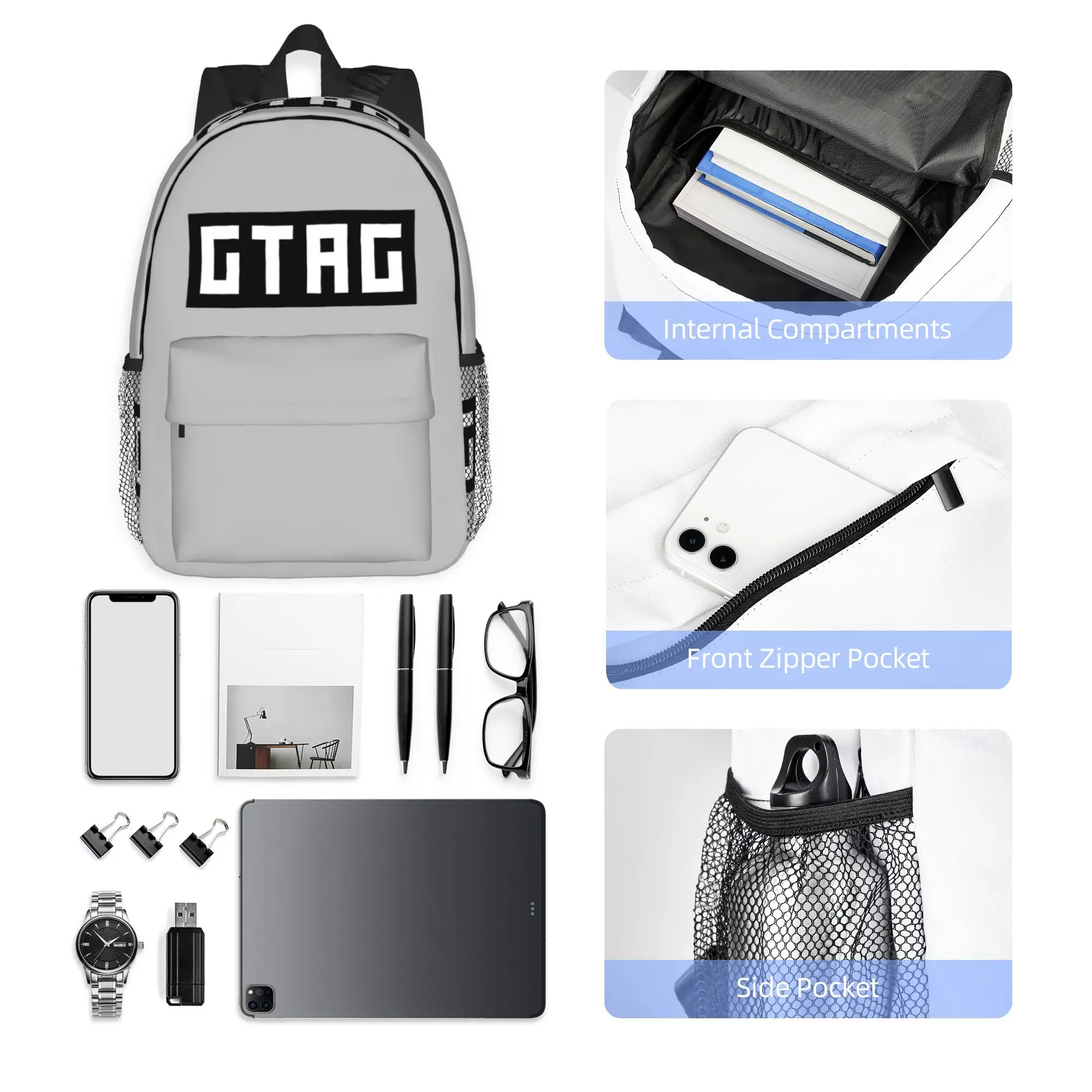 Фото Неофициальный рюкзак с логотипом Gorilla Tag GTAG, хит продаж, рюкзак для мальчиков и девочек, сумка через плечо для мужчин и женщин, школьная сумка №3