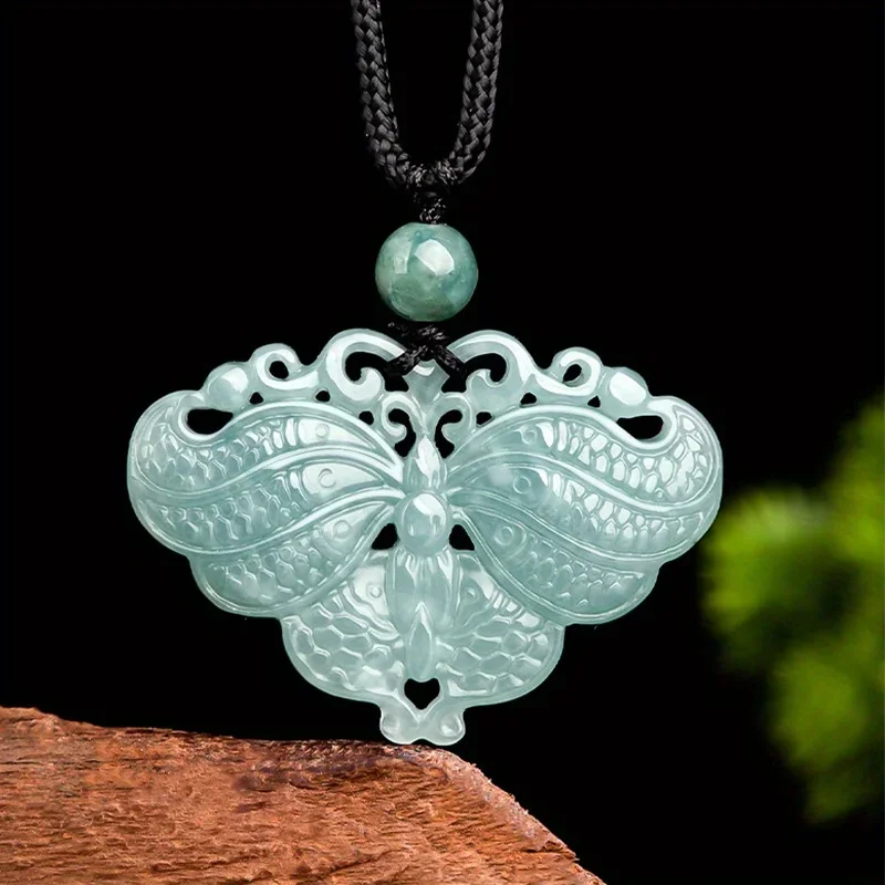 Подвеска-веревка ручной работы унисекс изысканный двусторонний кулон-бабочка из