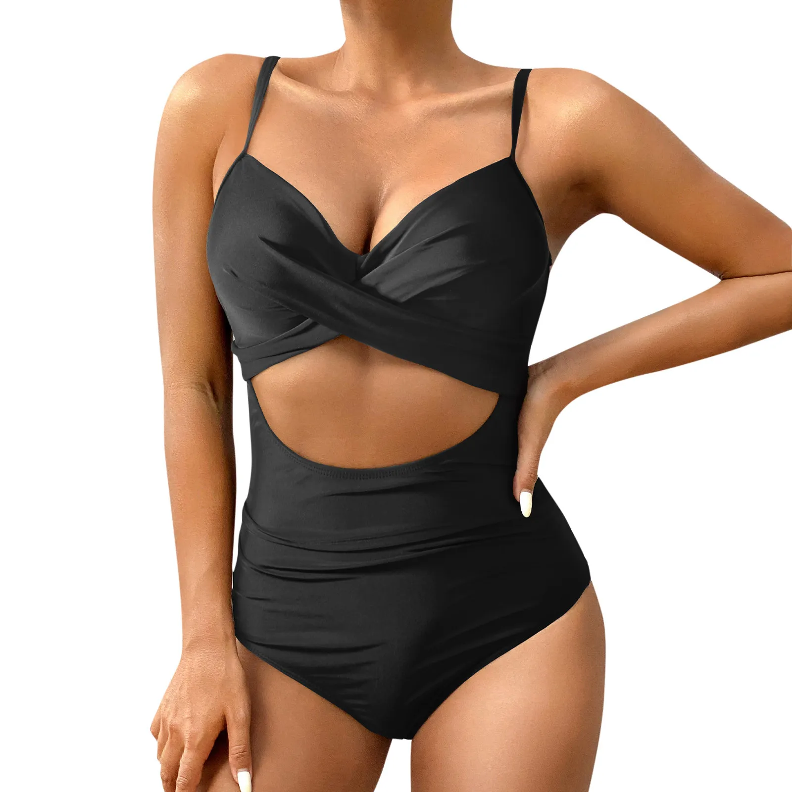 

Женский однотонный купальник бикини с принтом пикантный комплект бикини пуш-ап боди пляжный купальный костюм купальник бикини хаки