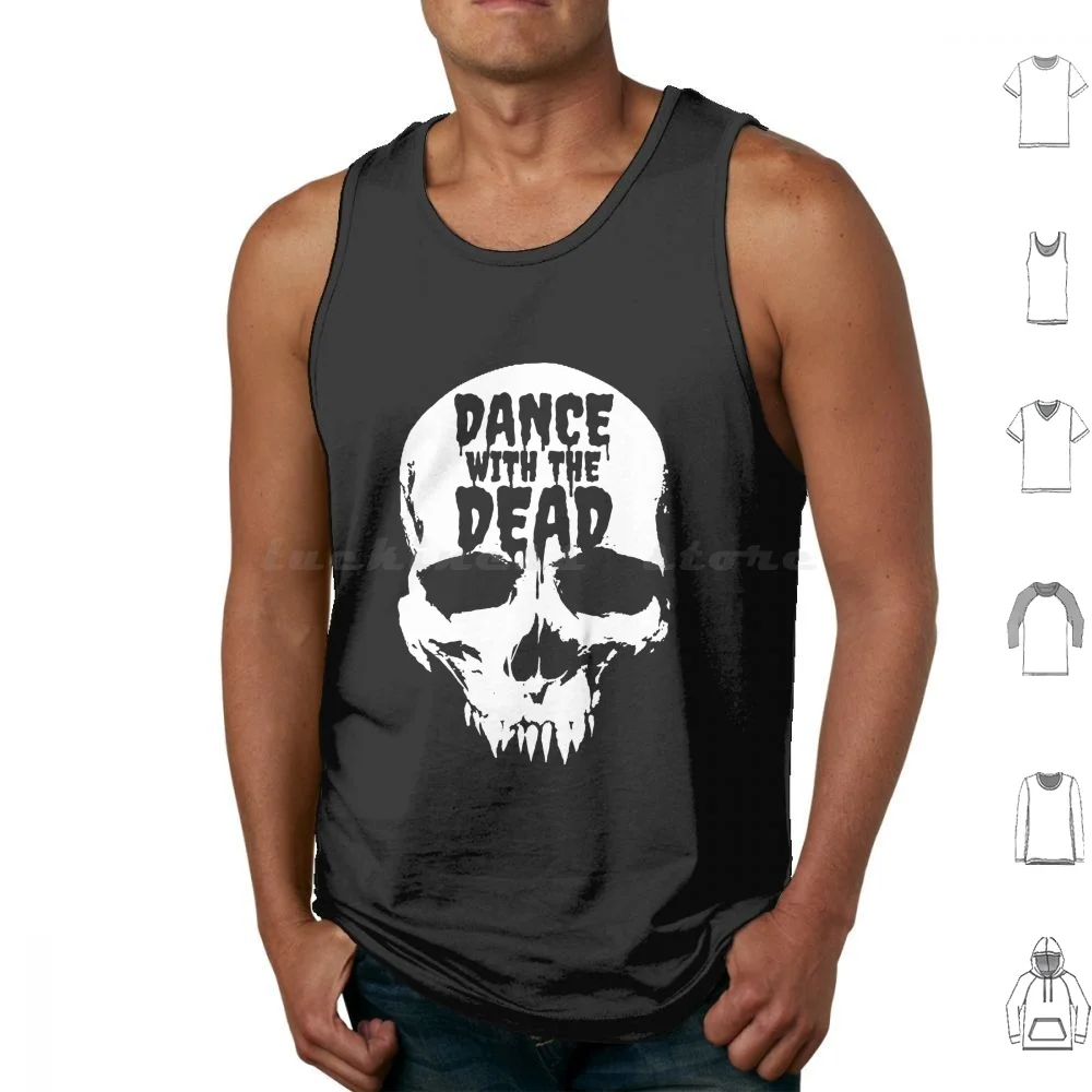

Dance With The Dead-Skull Teeth Tank Tops Vest Sleeveless Music Band Synthwave Synth Wave Darkwave Dark Dance Dead Dance With