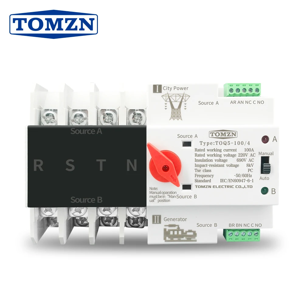 

TOMZN Автоматический резервный переключатель 4P 63A/100A/125A