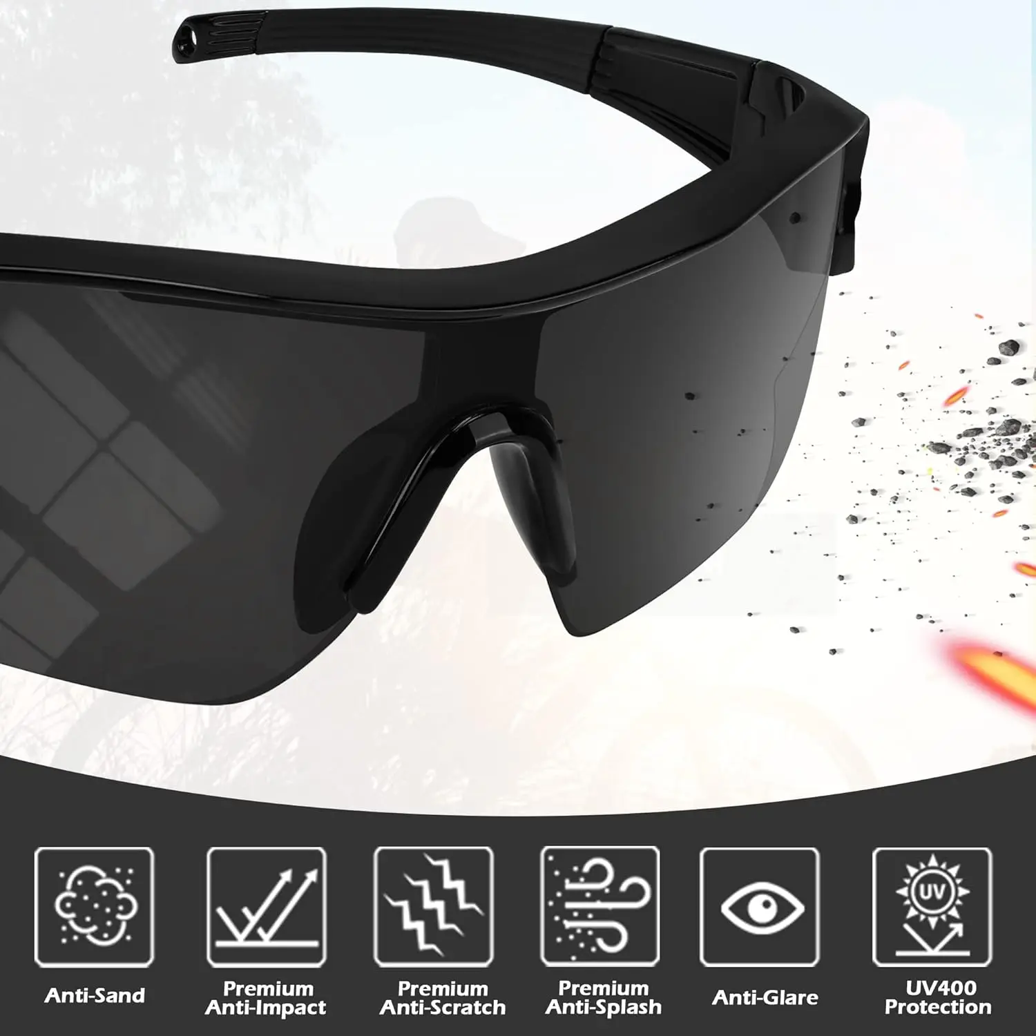Черные поляризованные сменные линзы для солнцезащитных очков Oakley Meta HSTN OW8002 51 мм - 100% защита от ультрафиолета (art.: 3920db60ffce0) - 3920db60ffce0