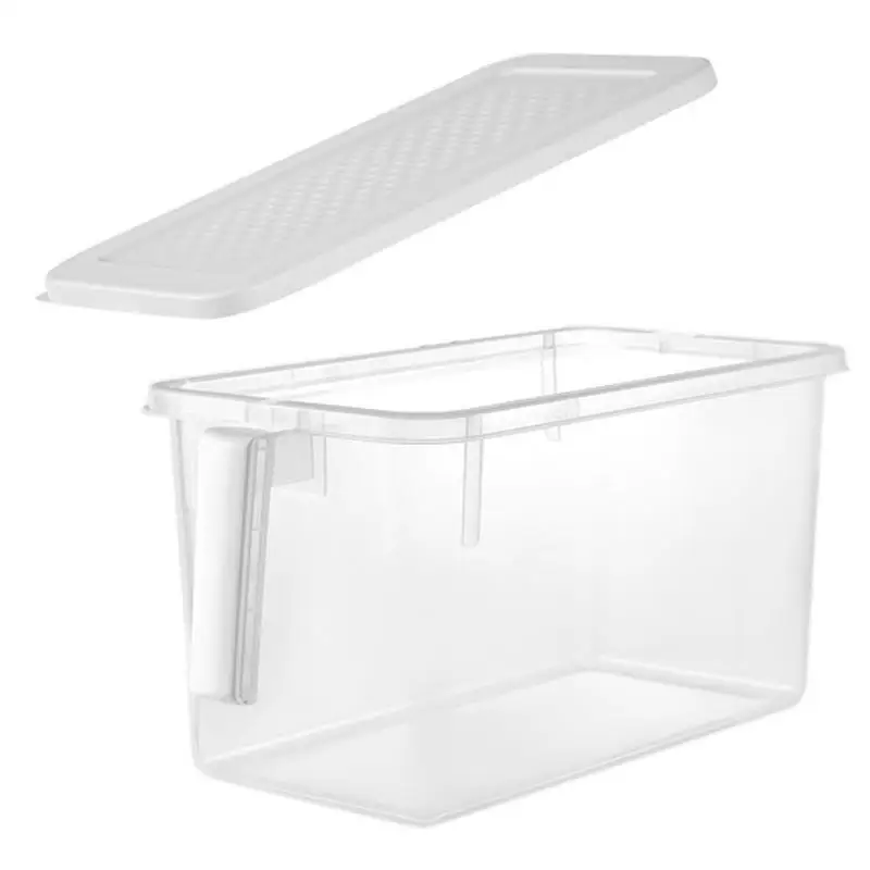 

Refrigerator Storage Box Clear Food Container Box With Lid Handle Design Storage Tool For Fruits Meats Vegetables And Eggs