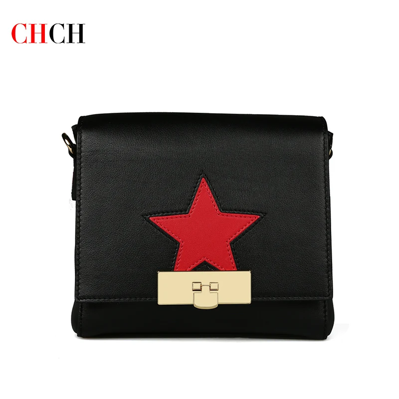 CHCH Genuine Leather Crossbody Bags Women Small Handbag Brand Designer Vintage Pattern Bags Bolsos