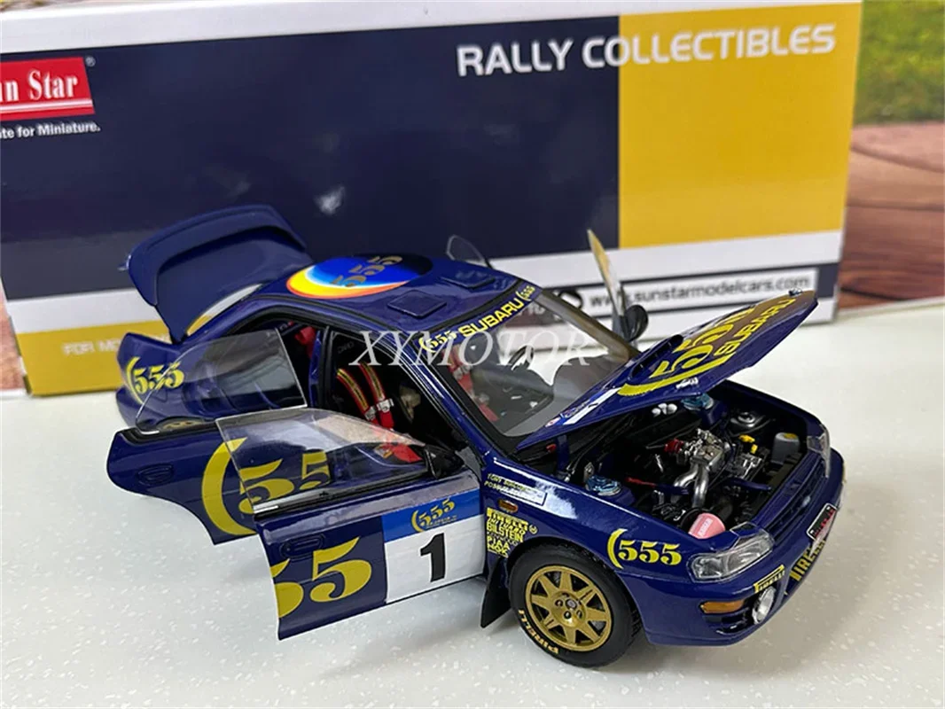 Модель автомобиля Sunstar 1/18 для Subaru Impreza 555 WRC 1994 1995 1996 McRae