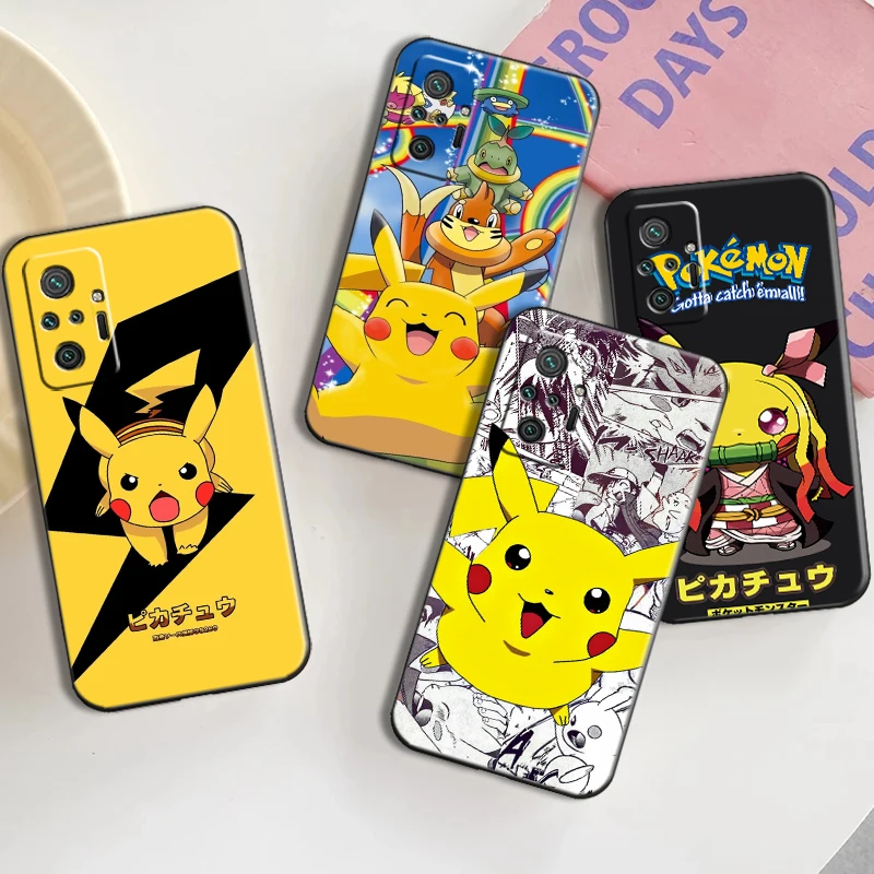 

Cartoon Pokémon Pikachu Phone Case For Xiaomi Redmi Note 9 7 7A 9T 9A 9C 9S 9 8 Pro 8T 8 2021 5G Coque Silicone Cover Funda