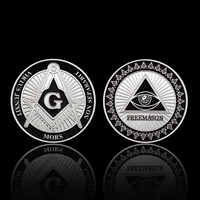 free and accepted masonic coins all seeing eye three great lights silver plated metal coins art ornaments