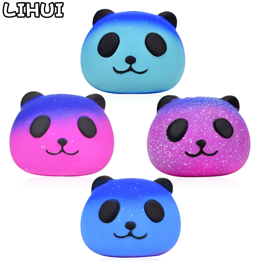 

Colorful Panda Squishy Toys for Kids Slow Rising Jumbo Soft Funny Kawaii Cartoon Galaxy Squishies Novelty Antistress Toys Gift
