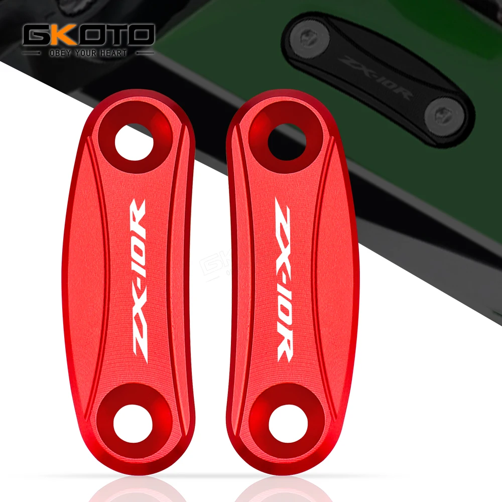 

Motorcycle Windscreen Windshield Mirror Hole Cap Driven Mirror Eliminators Cover For Kawasaki ZX10R ZX-10R 2011-2015 Accessories