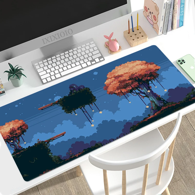 

Mouse Pad Gamer Pixel Scenery Art XL HD Home Large Mousepad XXL keyboard pad Carpet Non-Slip Office Soft PC Mice Pad