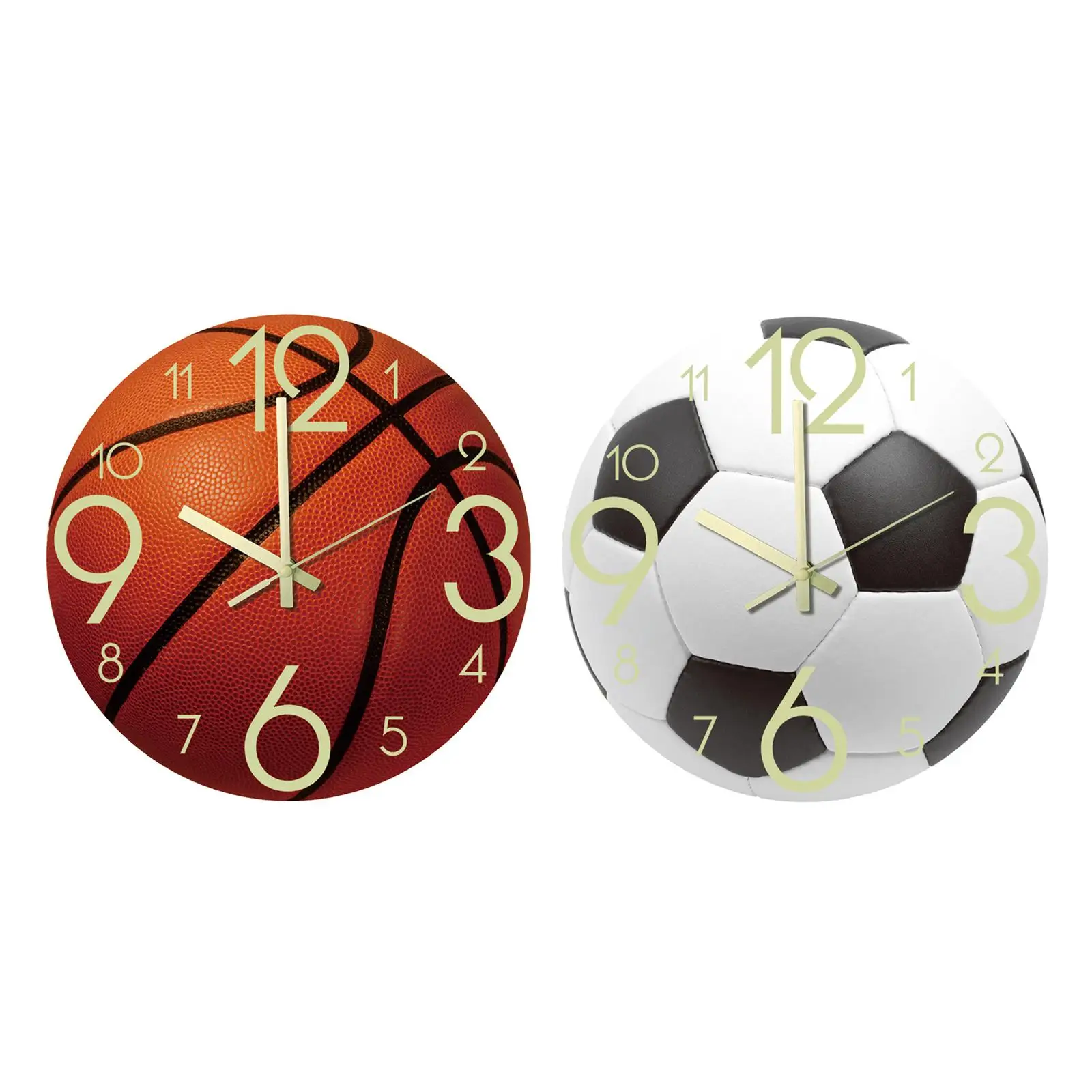 

Acrylic 12" Wall Clocks Silent Quartz Decro Elegant Home Decoration Room Cafe Ornament (Not Include Battery), Glow in The Dark