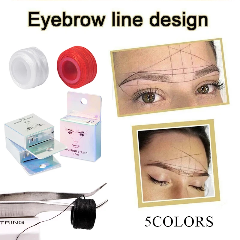 

Mapping Pre-ink String for Microblading Eyebow Make Up Dyeing Liners Thread Semi Permanent Positioning Eyebrow Measuring Tool