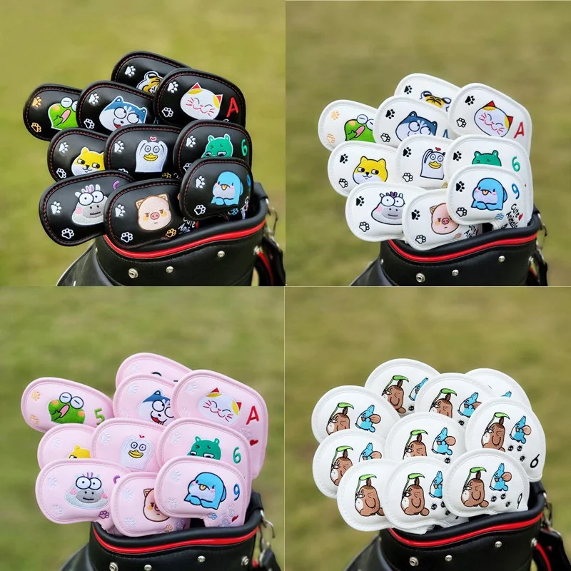 

Golf Żelazka Okładka Żelazka Kluby Pu Skóra Golf Headcover Akcesoria Do Golfa