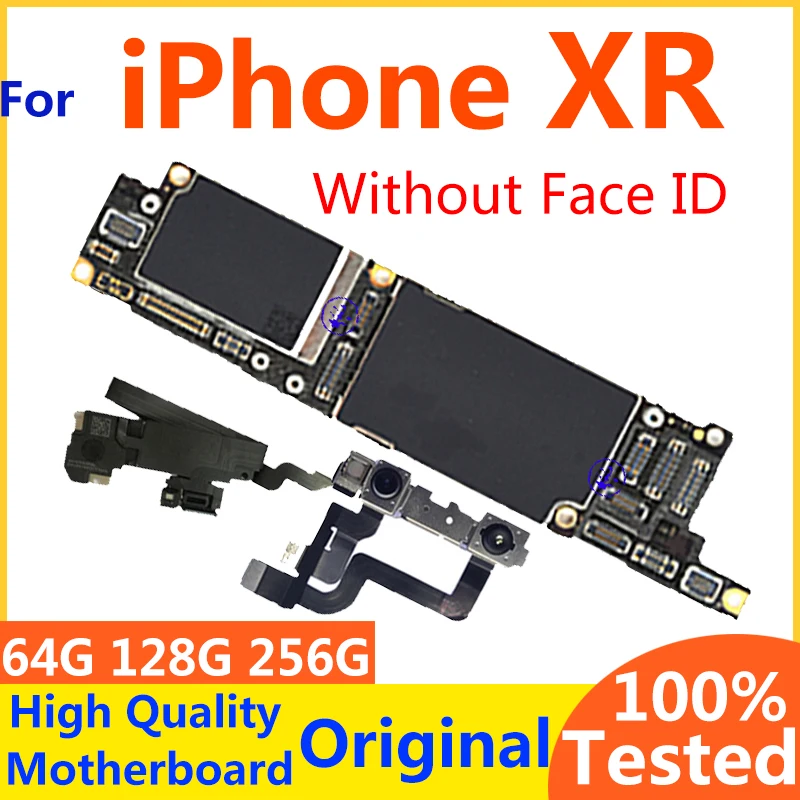 100% оригинальная разблокированная материнская плата для iPhone XR с/без Face ID полные