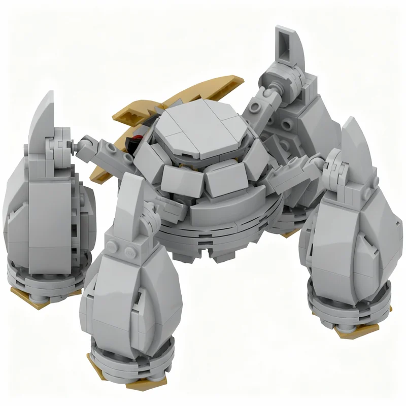 Фото Набор для сборки MOC Metagross Evolution Pack, 677 деталей, блестящие строительные блоки, конструктор, рождественский подарок, развивающая игрушка, креативный конструктор для демонстрации №4