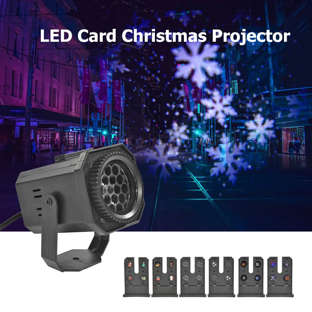 

LED Projection Lamp IP65 Waterproof DJ Disco Party Light Snowflake Projector Lamp Christmas Pattern Atmosphere Garden Lawn Decor