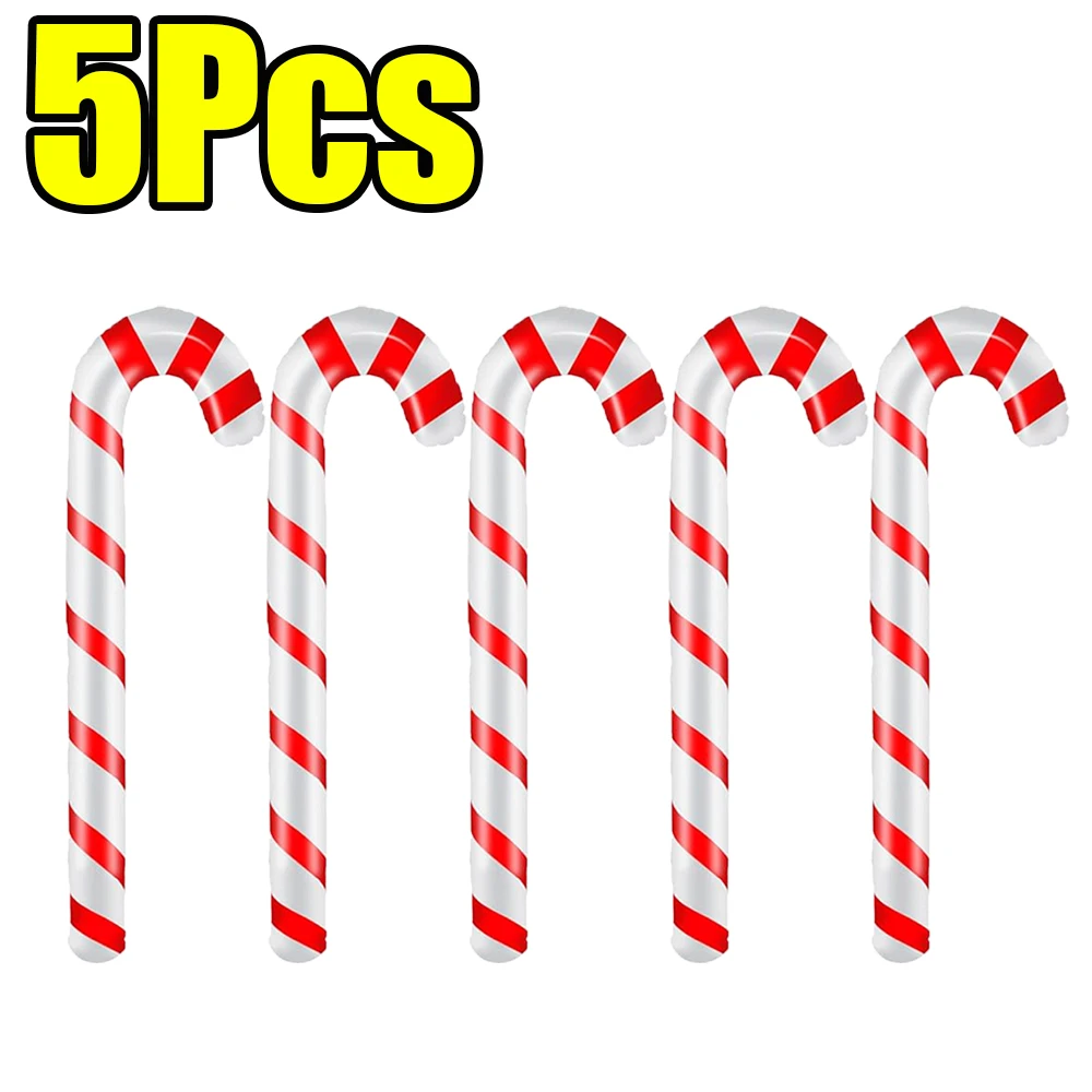 

1-40 шт. рождественские надувные трости для конфет, рождественские декоративные надувные костыли, полосатый узор, многоразовые трости, игрушки