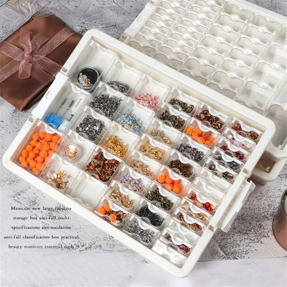

Drill Containers For Diamond Painting Mosaic Tool Accessories Plaid Jewelry Diamond Mosaic Transparent Storage Box
