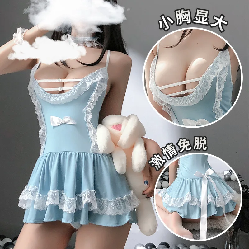 

Japanese Servant Anime Hot Passion Uniform Sexy Lingerie Erotic Original Kawaii Nightdress Hollow Pajamas Outfits Maid Dress
