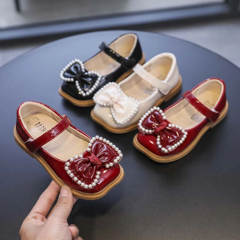 Туфли детские из лакированной кожи с квадратным носком 26-36 дюймов |