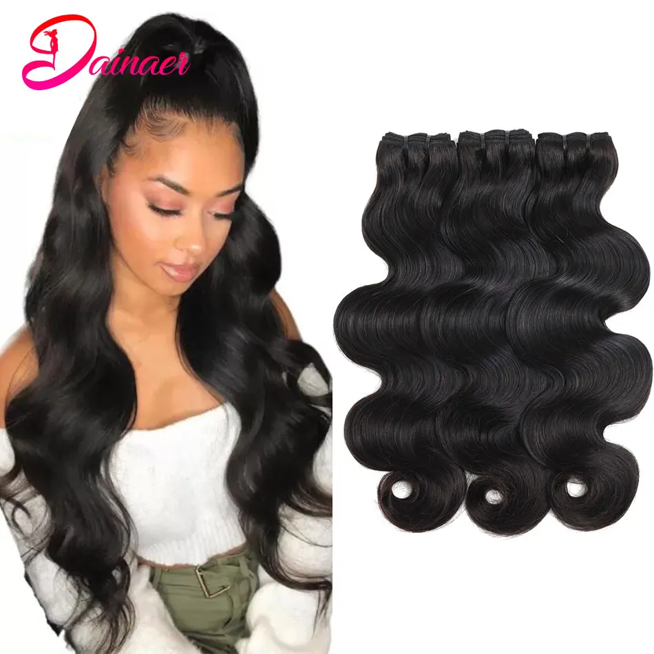 12A Grade Body Wave Bundles Double Drawn Human Hair Weaving Remy Hair Bundle 100% Natural Human Hair Weave Bundles 1/3/4 Pcs/Lot