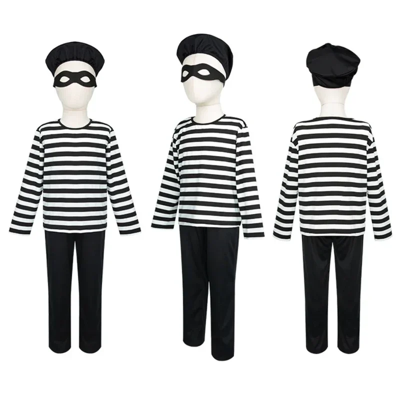 Костюм для косплея вора полный комплект маскировка с грабителем черно-белая
