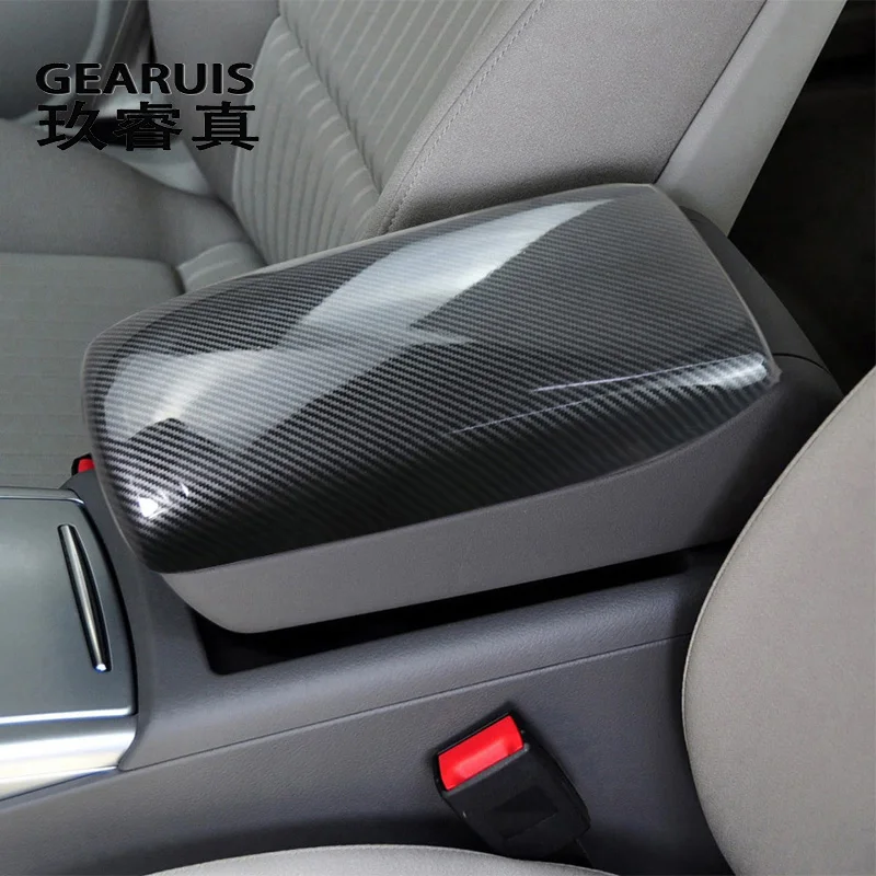 

Наклейка на автомобильный подлокотник из углеродного волокна для Audi A6 C6 S6 2005-2011, крышка с защелкой, центральная консоль, подлокотник, аксессуары для интерьера