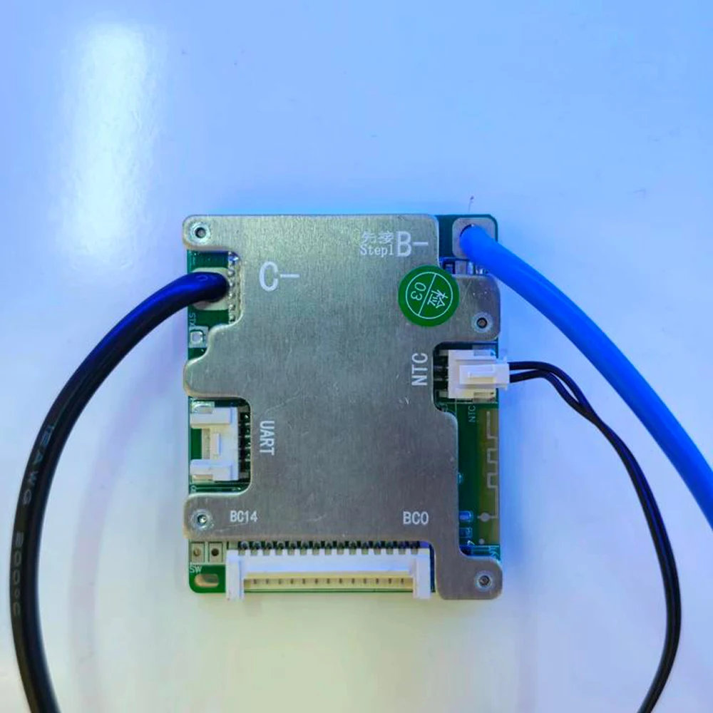 Фото Компактная интеллектуальная BMS для электровелосипедов 3.2V LiFePO4 3.7V Li-ion 20A 30A 40A 50A 7S-14S 24V 36V 48V с UART BT №1