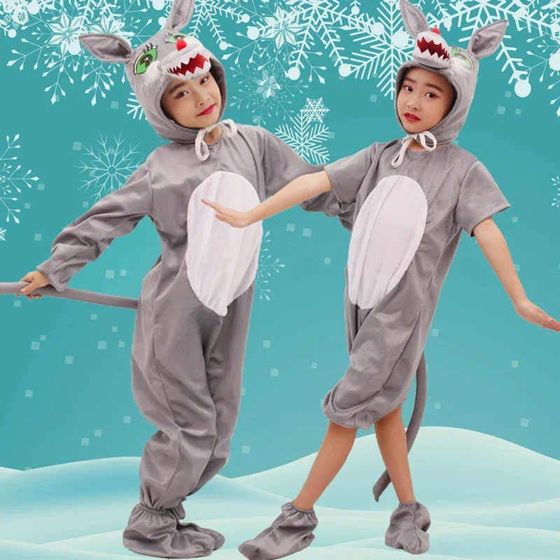 Новый костюм для выступления с животными Детский большим Серым Волком