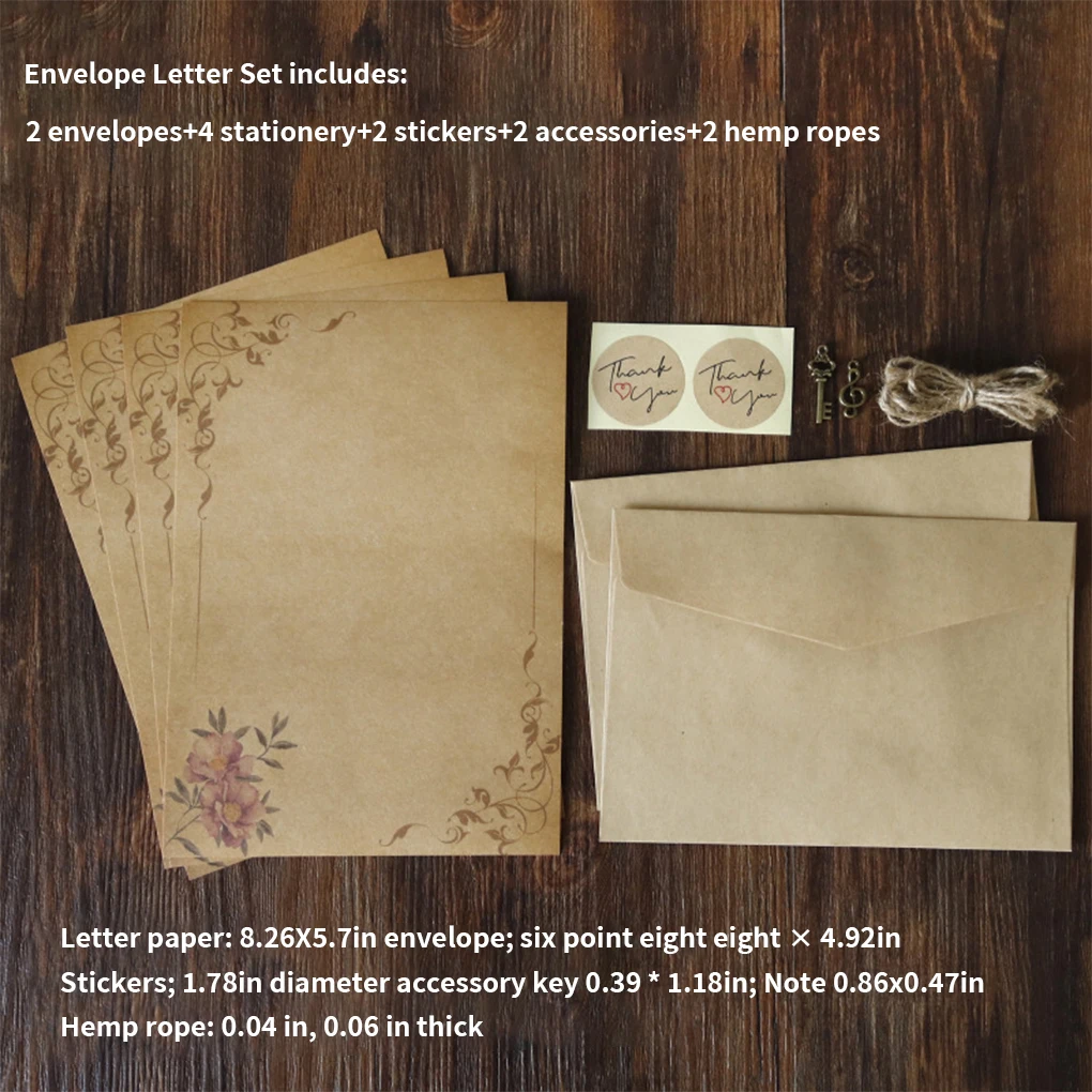 

Kraft Envelope Set Festival Holiday Invitation Card Congratulation Paper