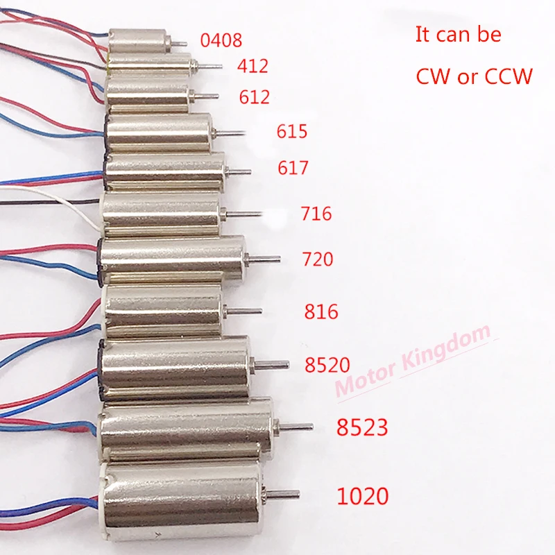 

DC3V 3.7V 0408,412,612,615,617.716,720,816,8520,1020,8523 Ultrahigh Speed Coreless Motor RC Drone Tail Engine UAV Accessories