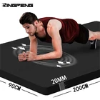 200 см x 90 см x 20 мм утолщенный нескользящий мужской коврик для фитнеса коврики для йоги высокой плотности для упражнений в тренажерном зале домашние фитнес упражнения гимнастика