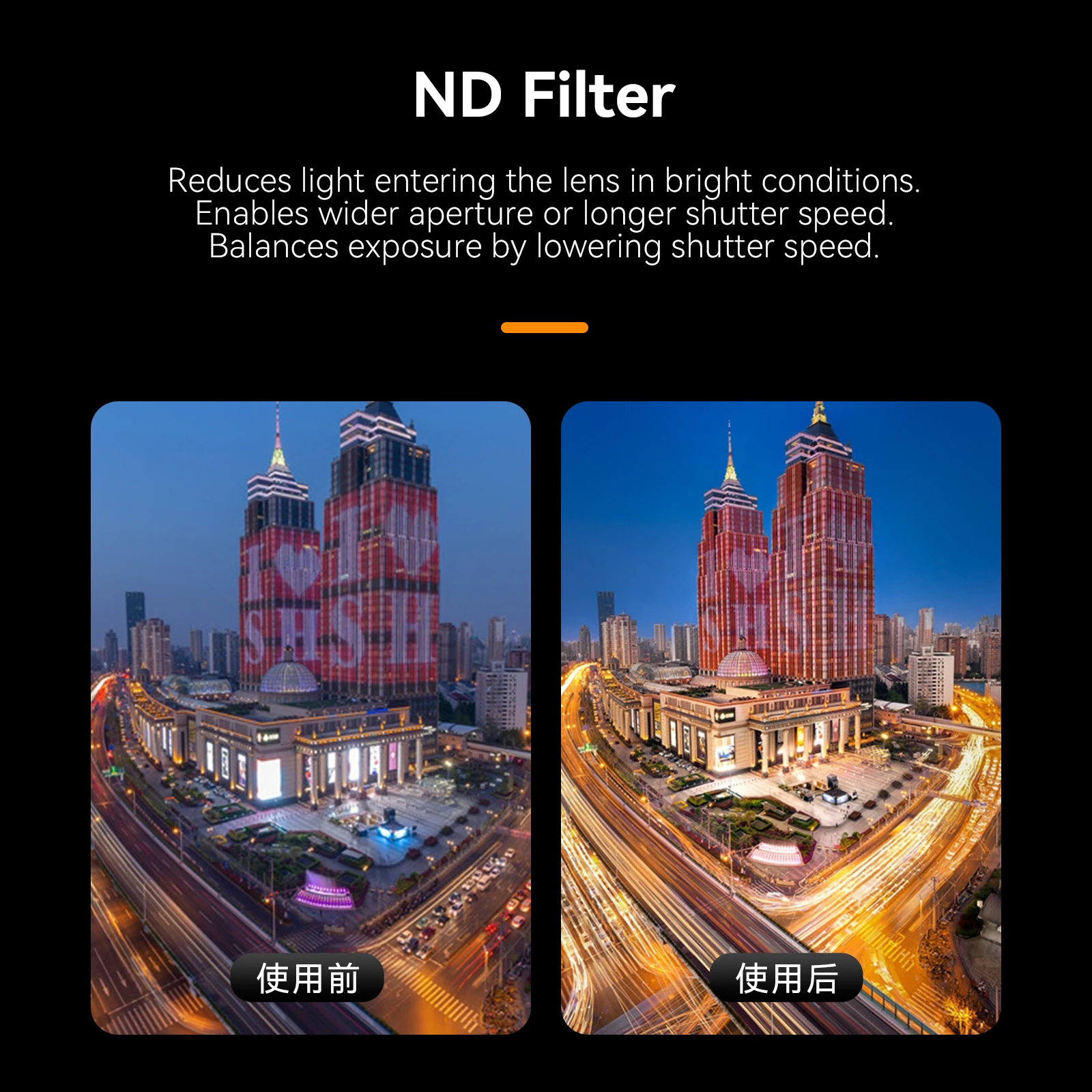 Набор фильтров TELESIN CPL ND16 ND64 ND256 для объектива DJI Pocket3 ND