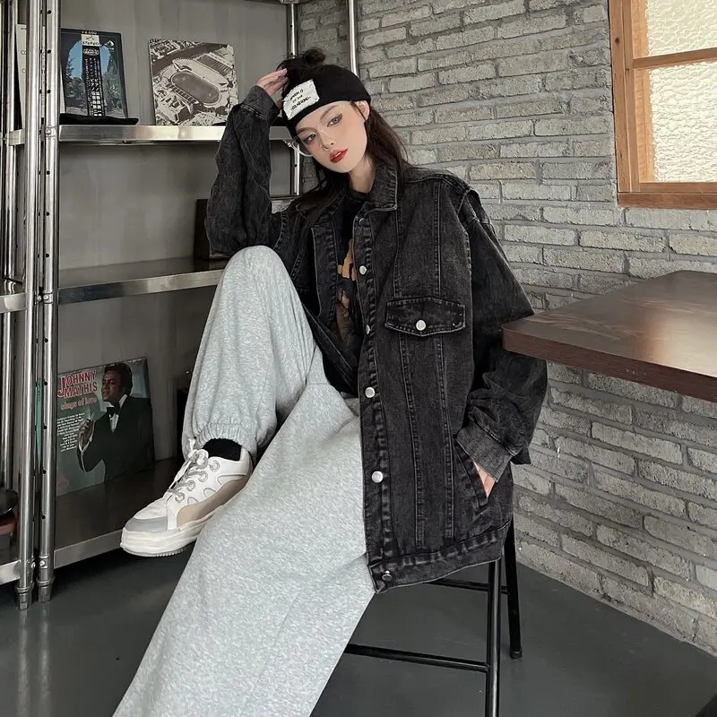 

Новинка 2022, джинсовое пальто, Свободный жилет, топ, бесплатная доставка