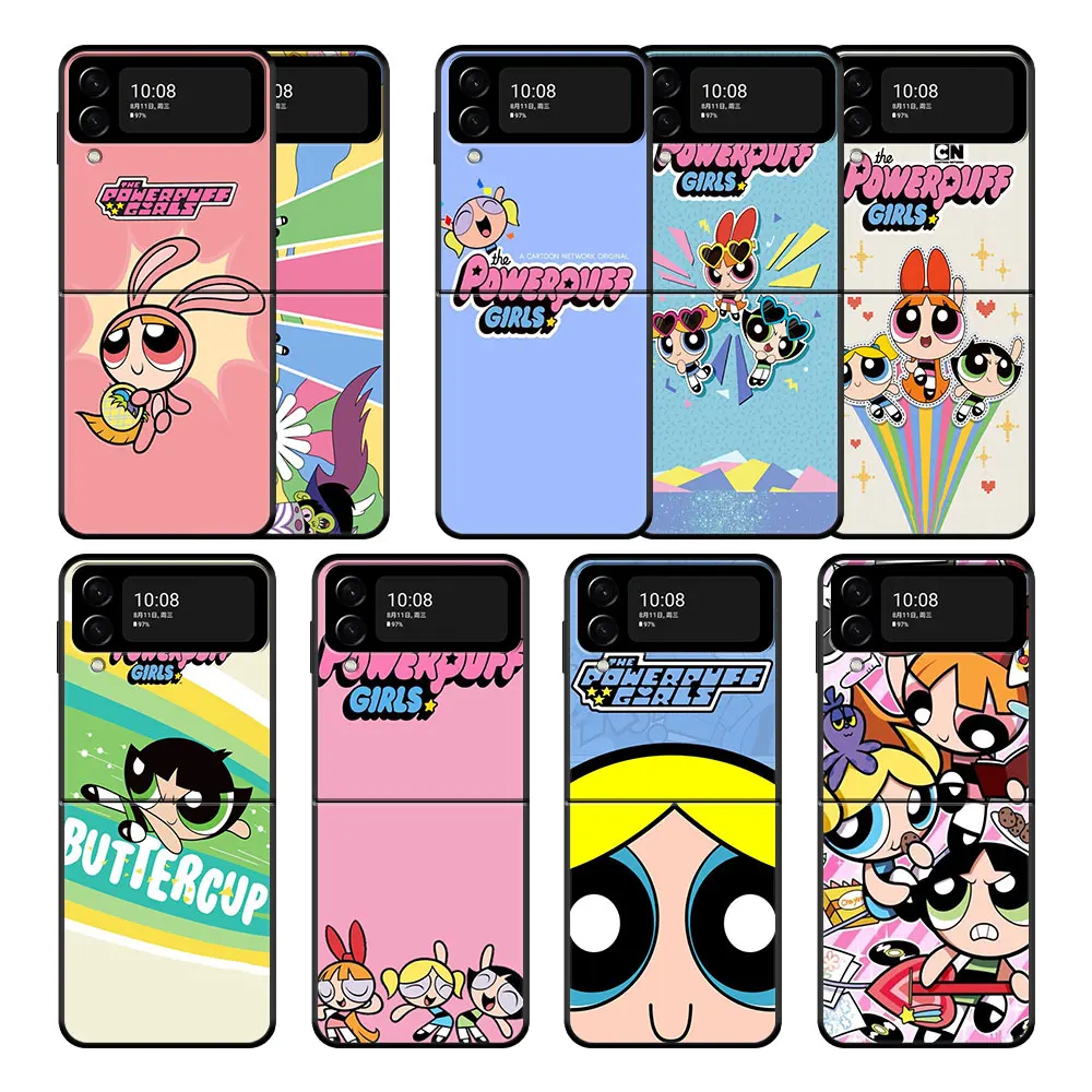 

Hard PC Powerpuff Girls Buttercup Bubbles Blossom For Samsung Galaxy ZFlip Z Flip3 5G ZFlip3 Flip Smartphone Case