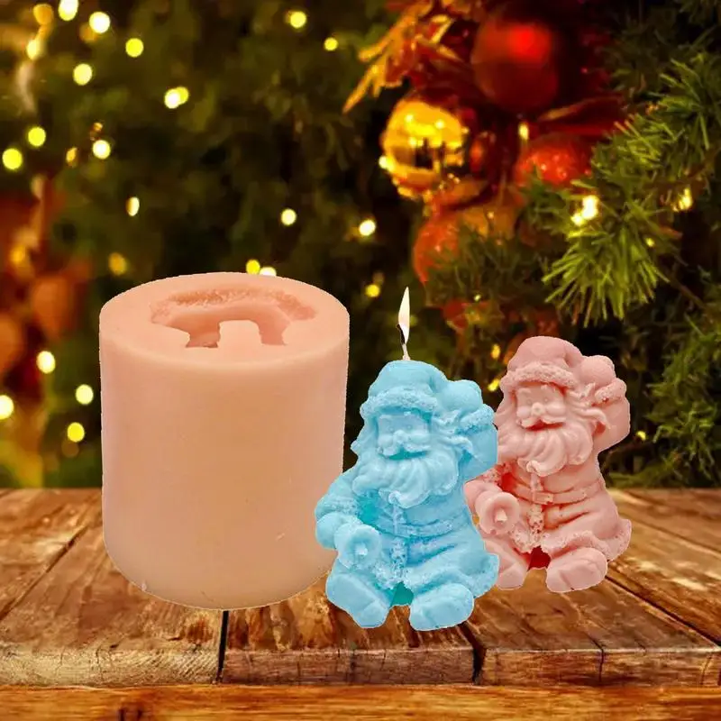 

Santa Claus Silicone Molds Creative 3D Santa Claus Shape DIY Aromatherapy Mold Multipurpose Christmas Gift Santa Claus Decor