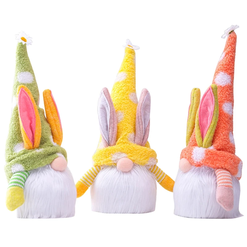 

Пасхальный гном, плюшевая кукла, пасхальные безликие весенние гномы, зеленые, весенние пасхальные украшения с светильник кой