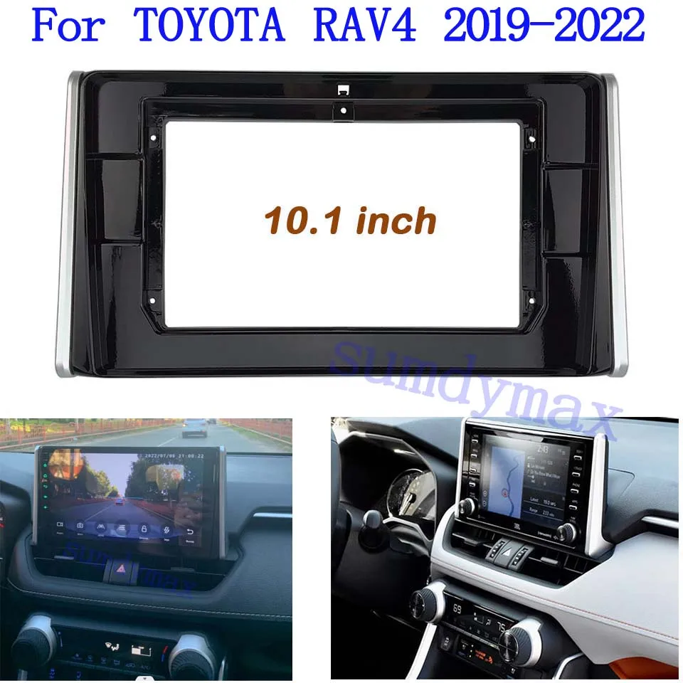 

Автомобильный радиоприемник 10,1 дюйма, 2din, android, рамка-адаптер для TOYOTA RAV4 2019-2022, автомобильное радио, аудио, панель приборной панели, чехол, жгут