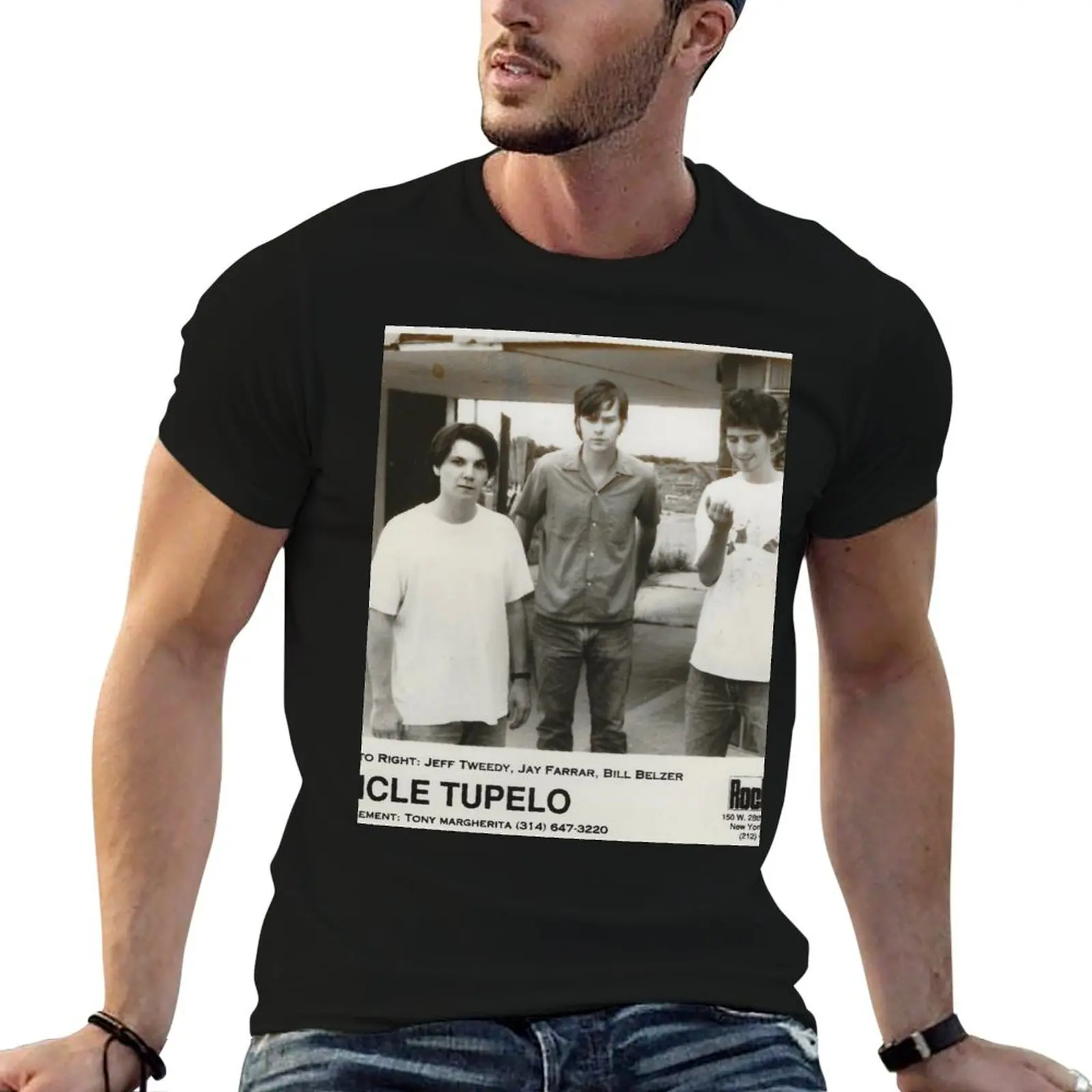 Фото Футболка Uncle Tupelo, мужская футболка класса люкс, 100% хлопок, мужская футболка из хлопка высокого качества. №1