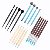 xuqian top seller 18 pcs with pottery tool set plastic creasing stick acrylic silicone eraser pen for clay sculpture l0126