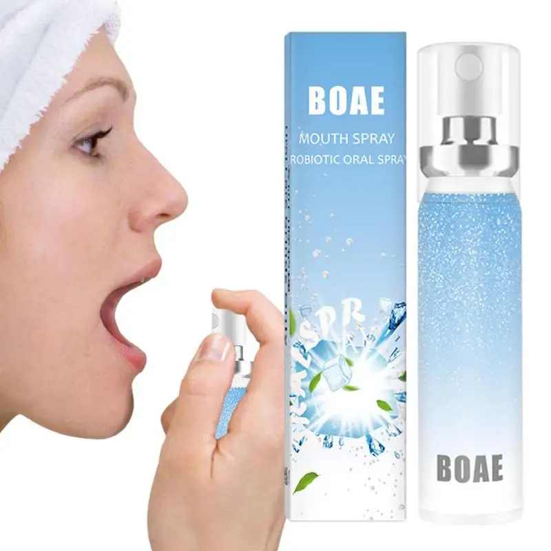 

0.57fl.oz Breath Freshener Spray Mouth Odor Spray Refreshing Clean Odor Mouth Bad Breath remover Care Hygienic Peach Flavor
