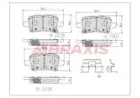 

AA0655 brake pad rear ASTRA K 15