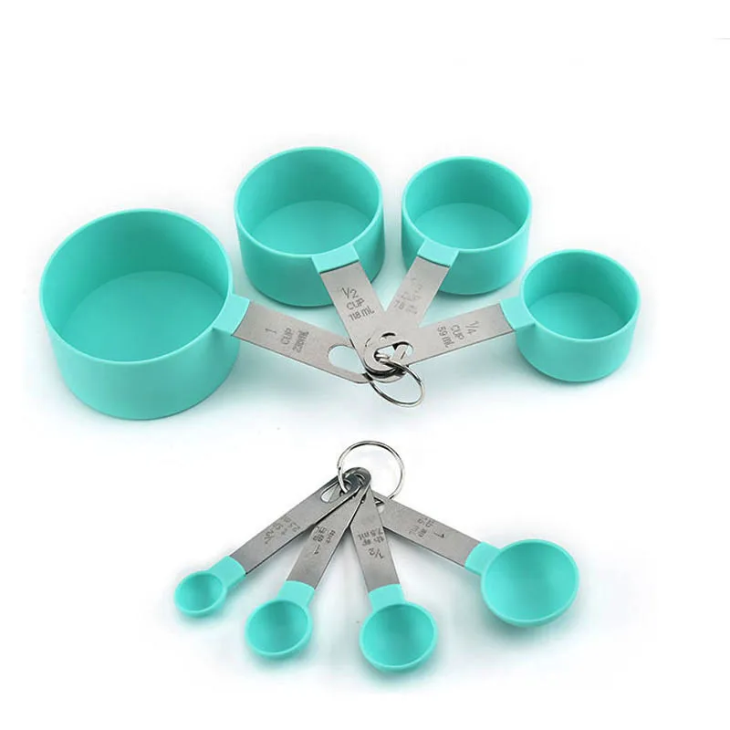 

4 шт./8 шт. многофункциональные ложки/чашки измерительные инструменты ПП Аксессуары для выпечки Нержавеющая сталь/пластиковая ручка Кухонны...